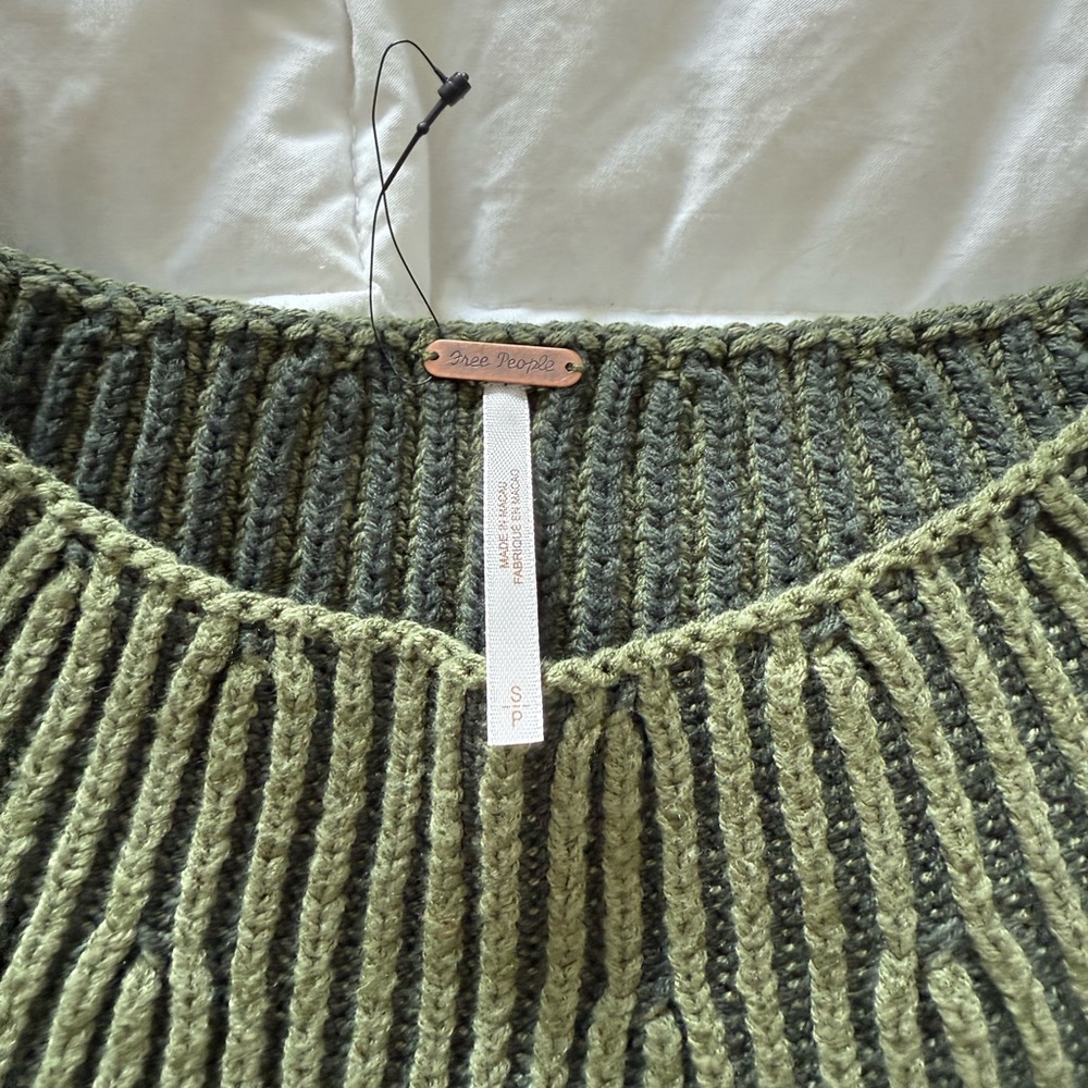 Free People Olive and Sage Women's Sweater